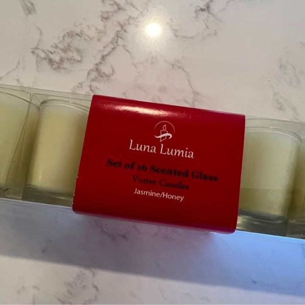 Luna Lumia Jasmine/Honey Scented Glass Votive Candles